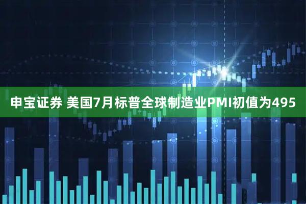 申宝证券 美国7月标普全球制造业PMI初值为495